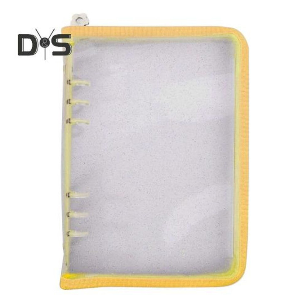 (yellow, A5) Sticker Organizer Binder Clear Zippered A5/A6 Sticker Storage Holder Reusable Album Sticker Collection Book for Adult