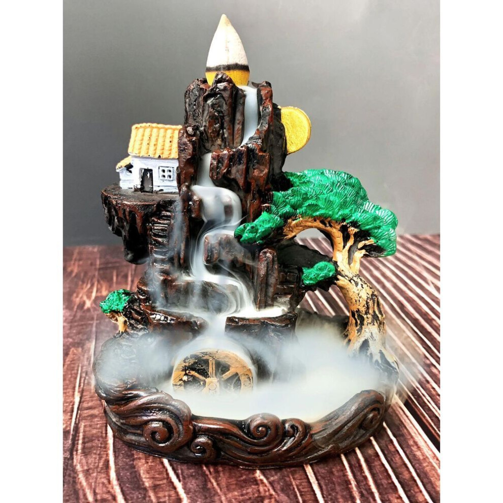 1 Piece Resin Reflowable Incenses Holder Left/Right Incense Burner, Bedroom, Living Room Coffee Table, Office Home Decor Gifts