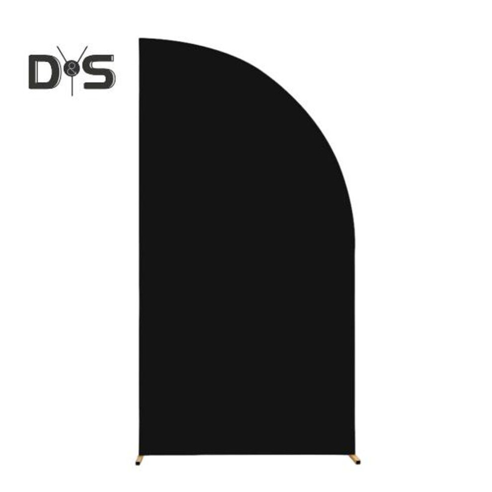 (black) Half Moon Arch Cover Wedding Backdrop Stand Cover Stretchy Fabric Backdrop Arch Cover For 6ft Half Moon Arch Engagement Baby Shower