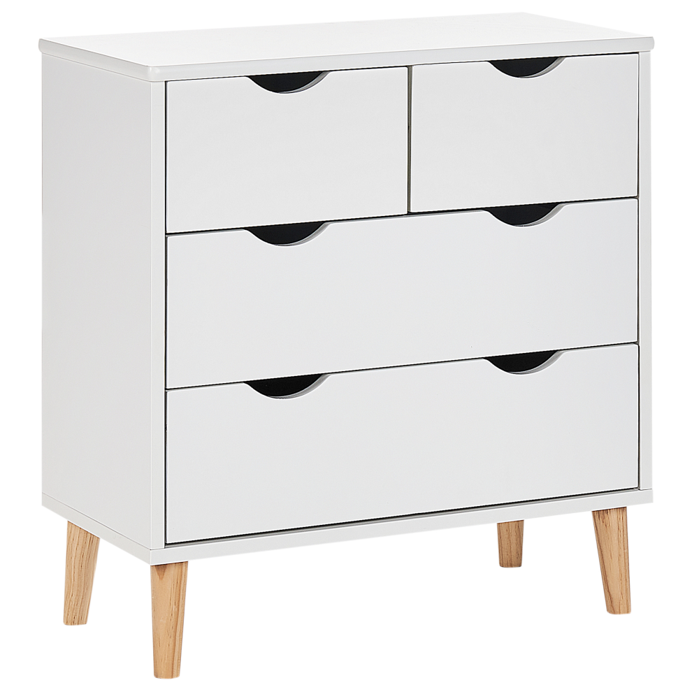 4 Drawer Chest SIMMIE Engineered Wood White