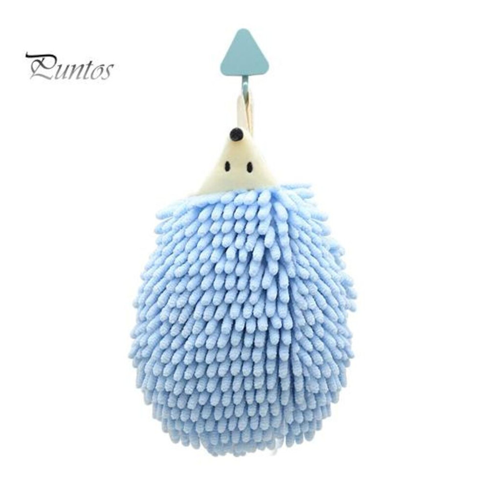 (as the picture, A) Chenille Hand Towel with Hanging Lanyard And Sticky Hook Highly Water Absorbent Cartoon Design Superfine Fiber Thickened Reusable Kitchen Bathroom