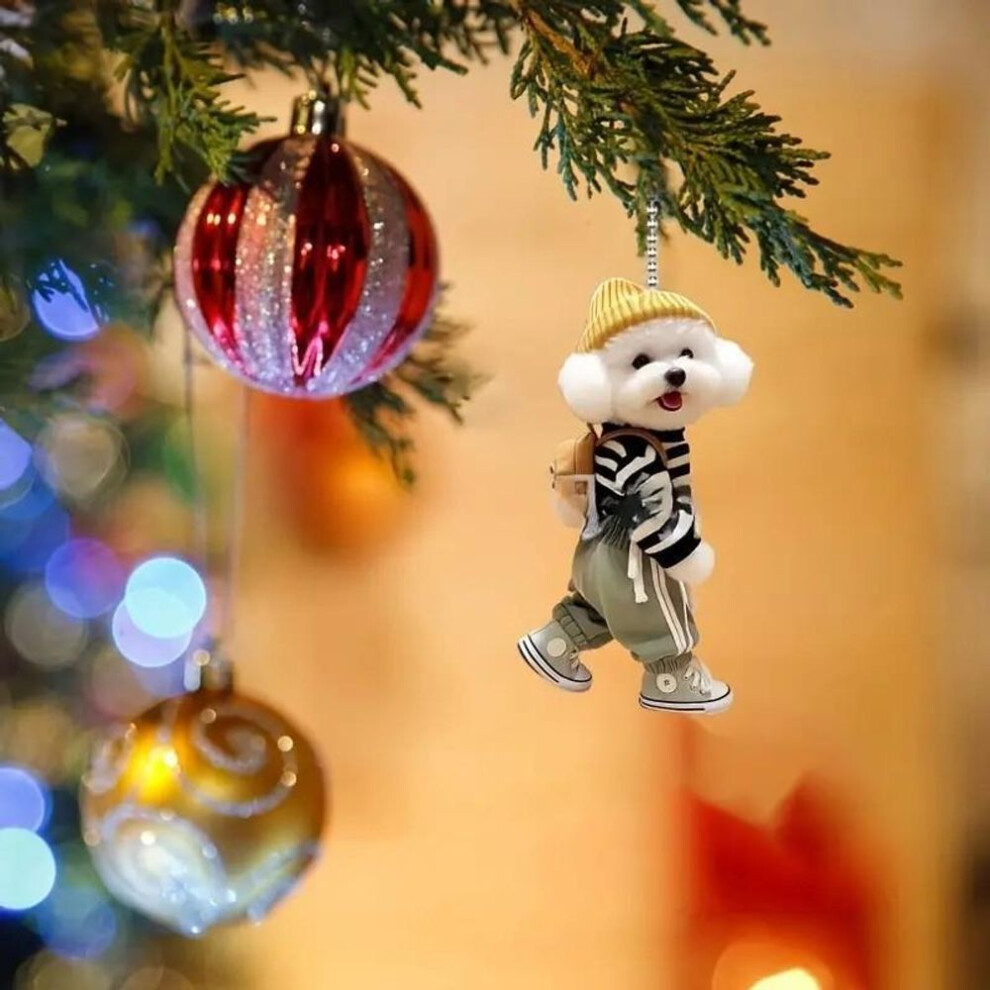 (Other, 04) Cute Puppy Dog Keychain Car Accessories Acrylic Cartoon Bag Charm Pendant