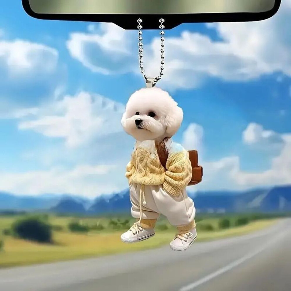 (Other, 03) Cute Puppy Dog Keychain Car Accessories Acrylic Cartoon Bag Charm Pendant