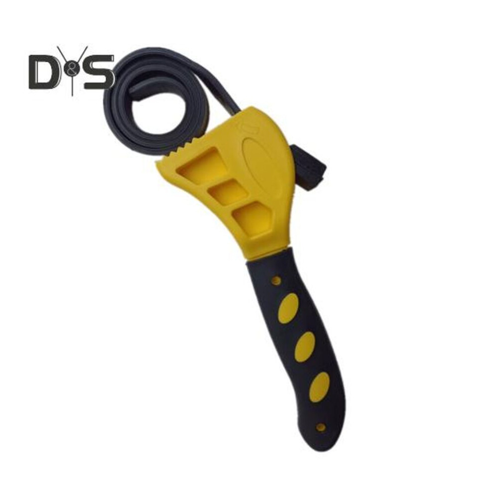 (yellow, B) Strap Wrench Bottle Opener Rubber Strap Adjustable Wrench Plumbing Sink Faucet Tool For Oil Filters Shower Heads Plumbers