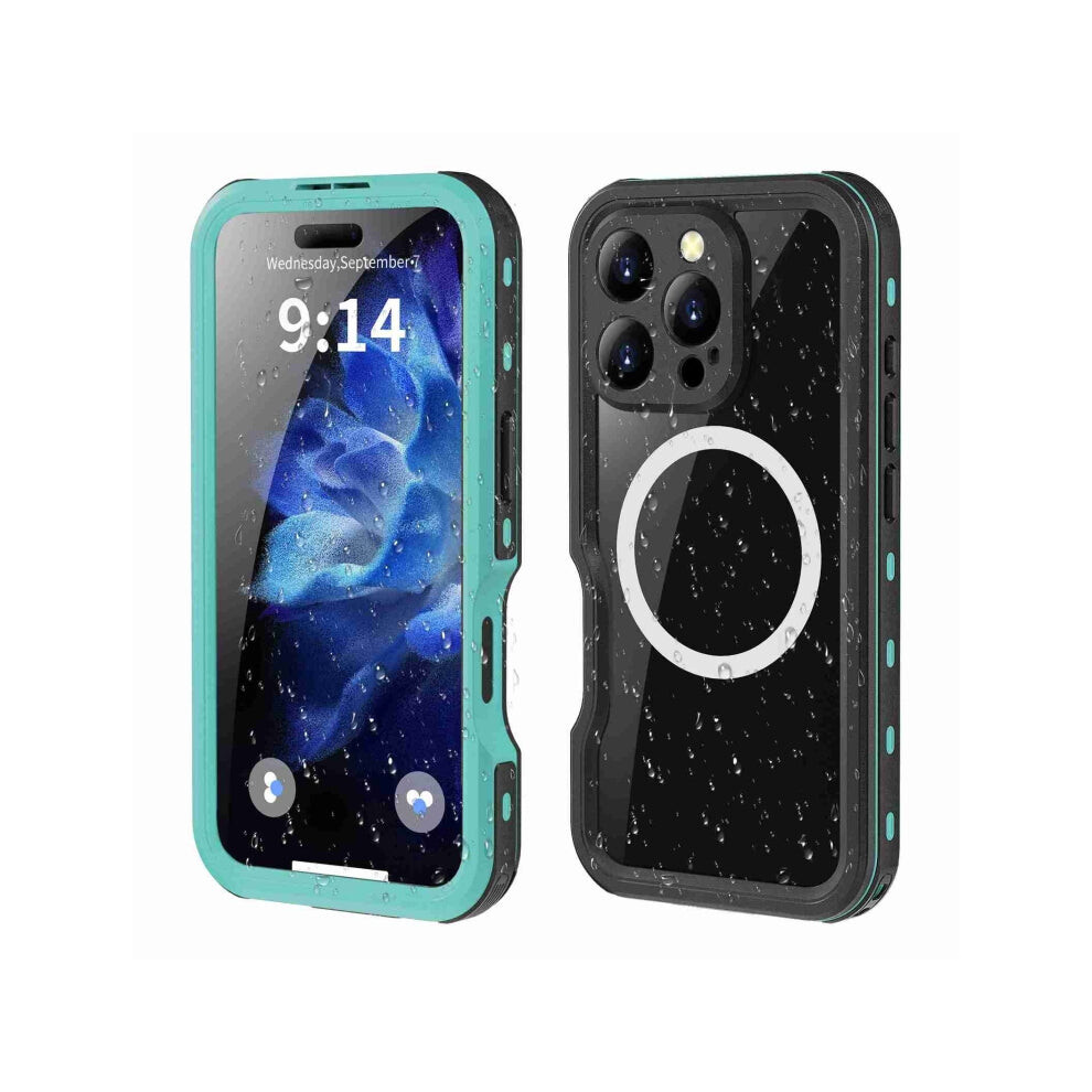 For Iphone 16 Pro Max Redpepper Ip68 Waterproof Triple-Proof Magsafe Phone Case(Black ) Blue 6914219832564