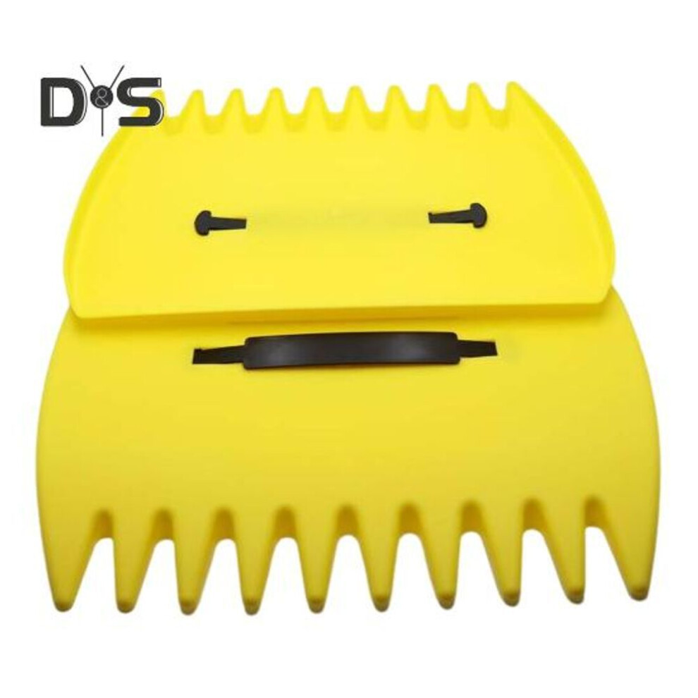 (yellow) 1 Pair Leaf Scoops Hand Rakes Leaf Grabber Collector Light-weight Leaf Scoop With Jagged Teeth For Picking Up Leaves Twigs Grass