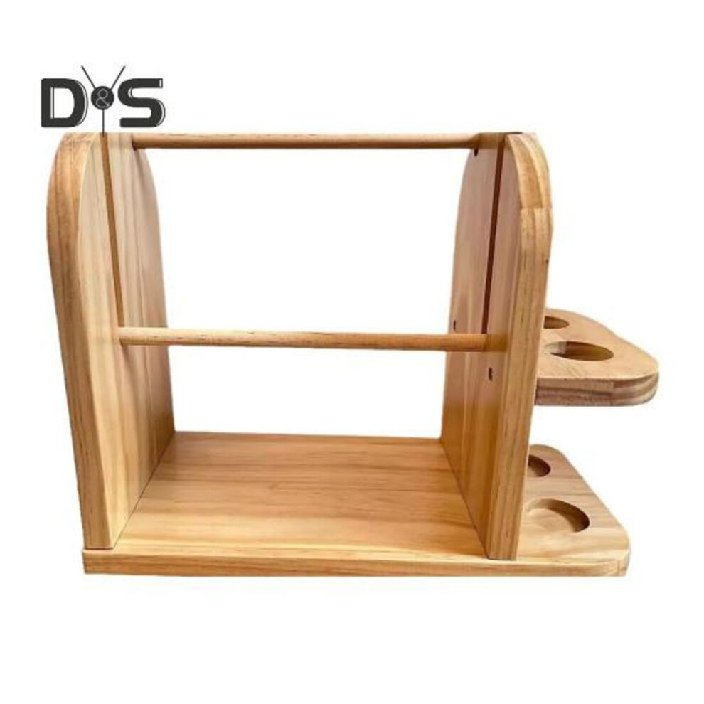 (as the picture, B) Wooden Yarn Holder Horizontal Yarn Ball Holder Double Revolving Yarn Storage Organizer Yarn Dispenser for Crochet Knitting Supplies
