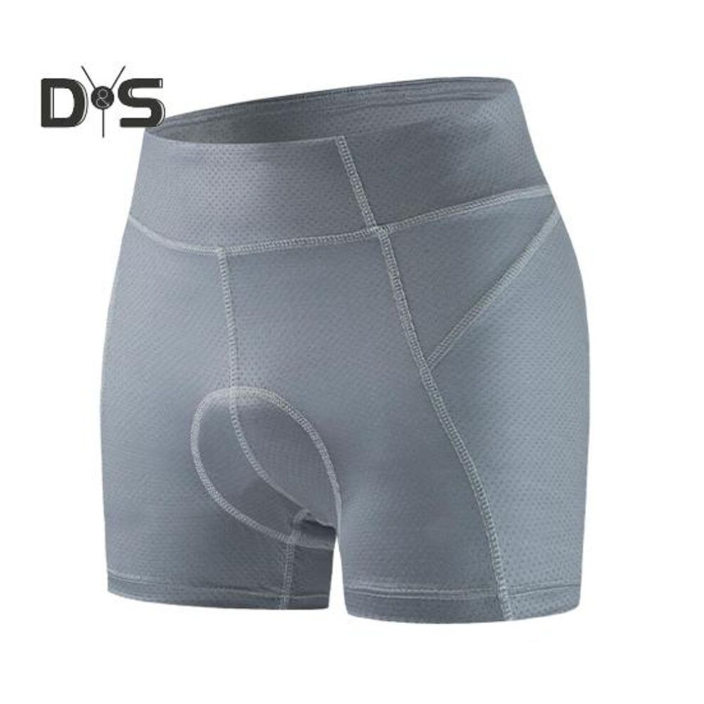 (grey, XXL) Women Ergonomic Cycling Shorts 4d Padded Lightweight Breathable Mesh Fabric Slim Fit Design Bike Shorts
