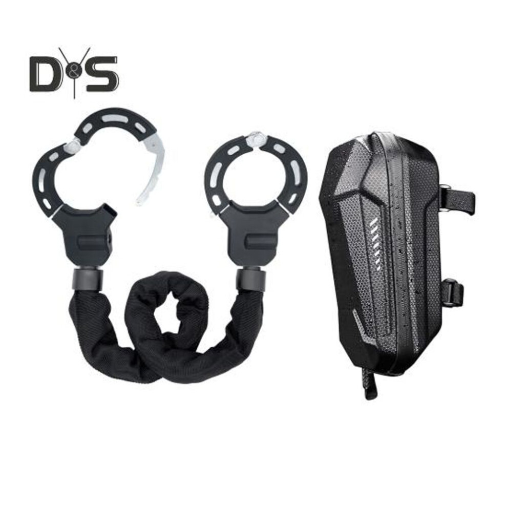 Bike Lock Chain Lock With Portable Hanging Bag Anti-theft Steel Lock Cylinder 10 Swivel Chain Locks For Bicycles Scooters