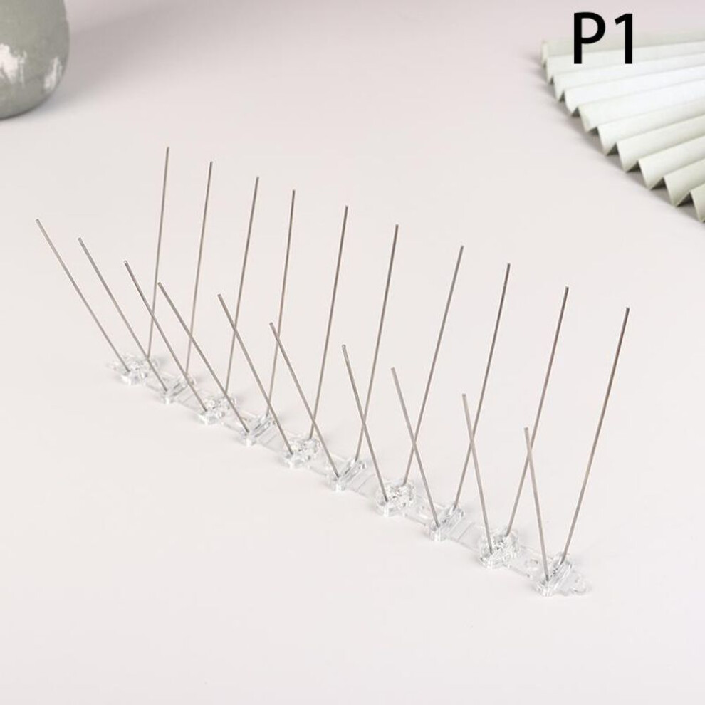 (20 stabs) 1pc Stainless Steel Pigeon Spikes And Bird Repeller Deterrent 25cm Balcony Anti-bird Repellent Thorn Nail Kit Pest Control