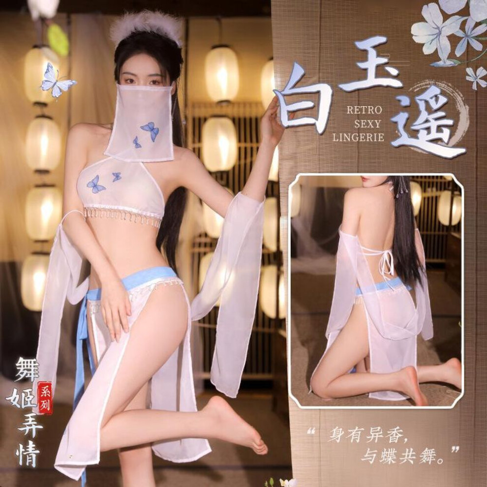 Dance girl, elegant ancient suit, sexy and see-through buttocks long nightdress 4