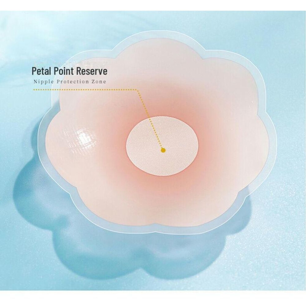 (as the picture, flower shape, 1 pair) Silicone Nipple Covers For Women, Seamless Anti-bump Design For Pajamas & Summer Wedding Dresses, Ideal For Small Chests.