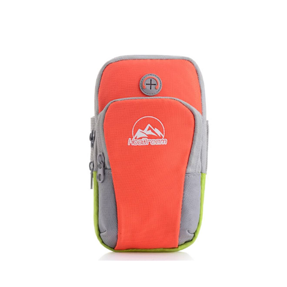 Brassard d'entraînement, marche, course à pied, pochette, support avec trou pour écouteurs, conception pour téléphone portable, Orange