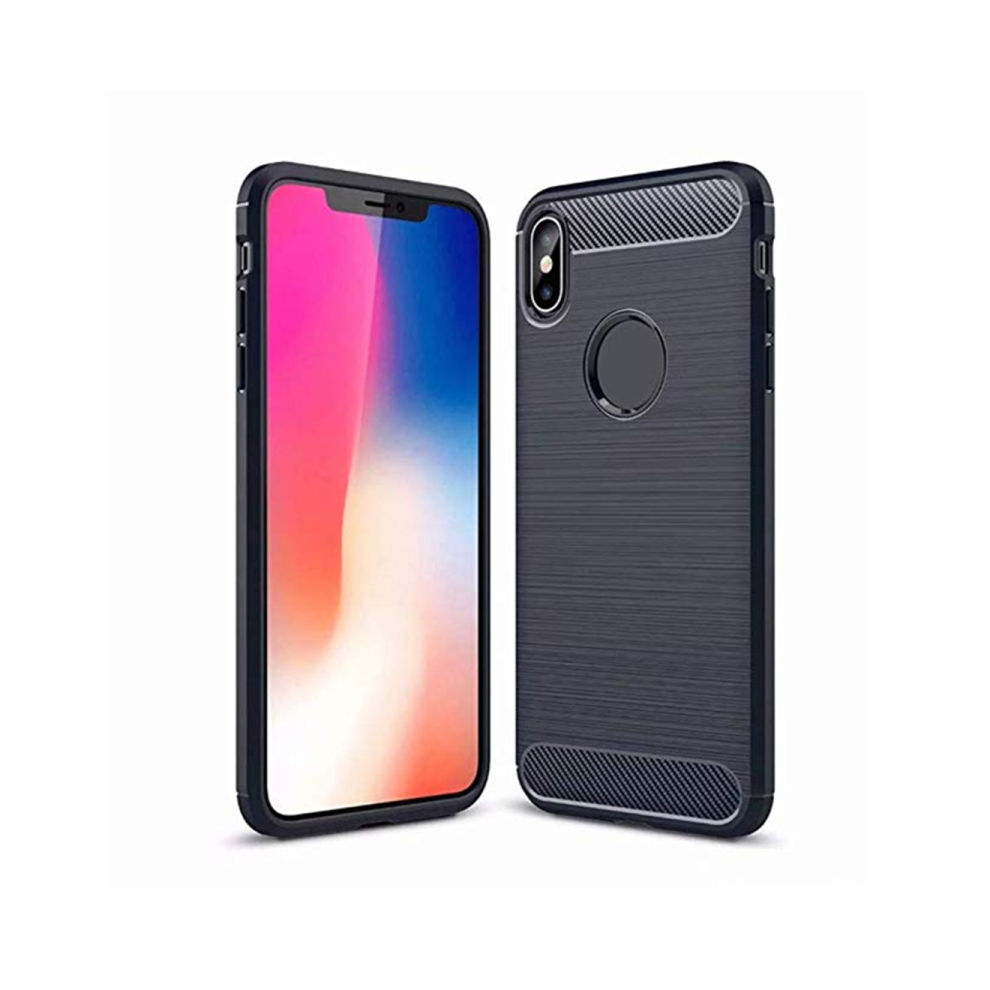 Compatible avec Apple Iphone, étui de protection antichoc robuste en silicone carbone mince pour Iphone Xr