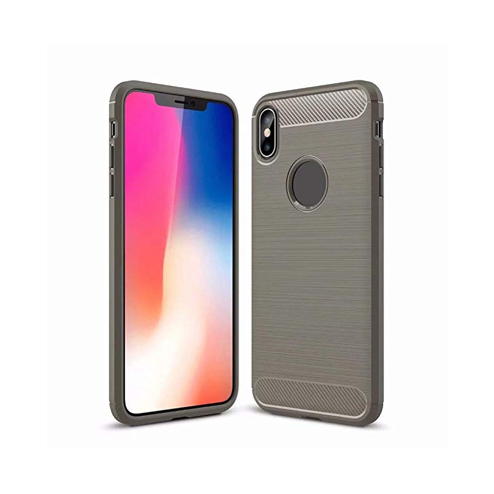 Compatible avec Apple Iphone, étui de protection antichoc robuste en silicone carbone mince pour Iphone Xs Max