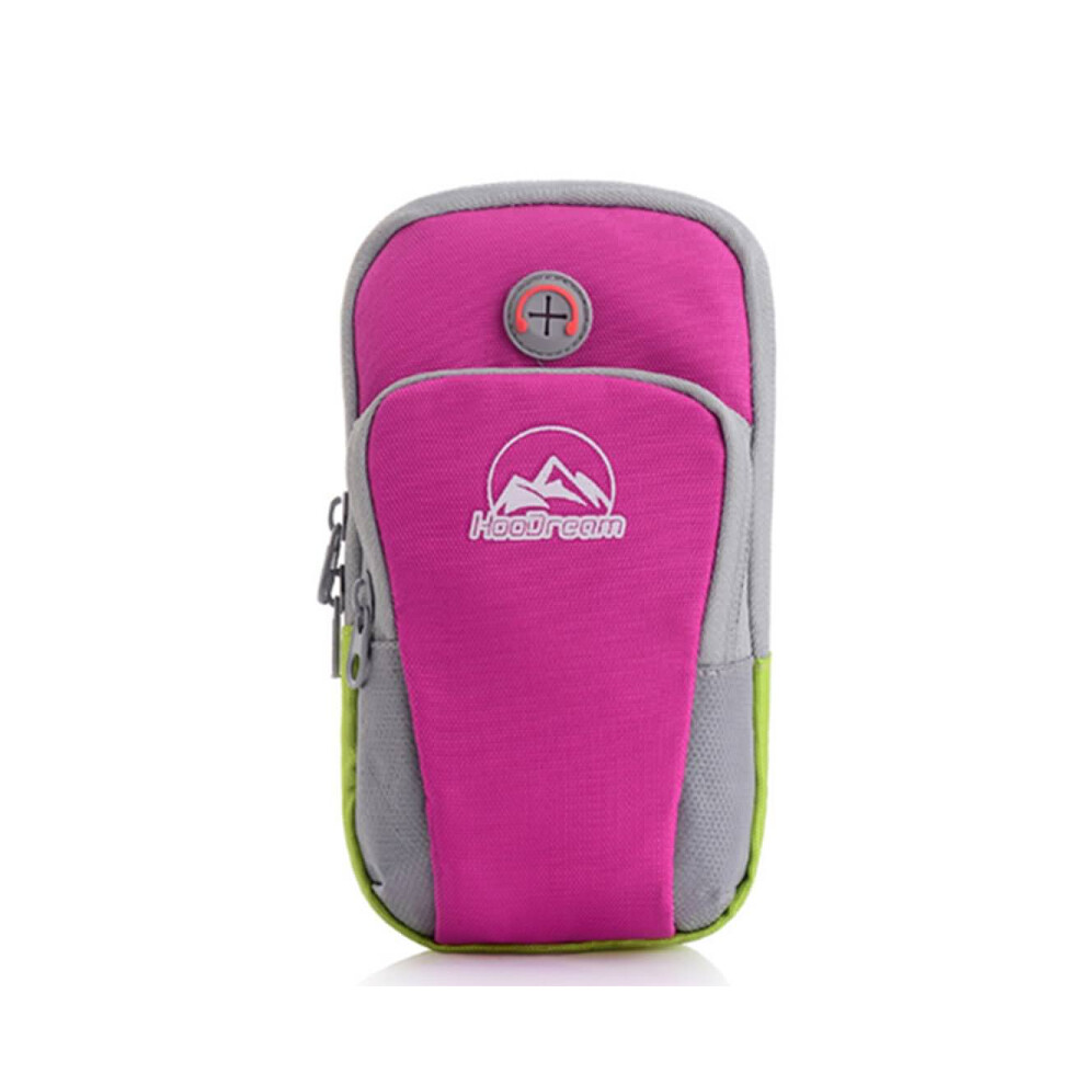 Brassard d'entraînement, marche, course à pied, pochette, support avec trou pour écouteurs, conception pour téléphone portable, rose