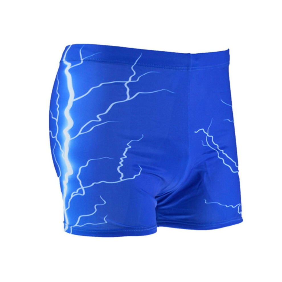 (BLEU, 2XL) Maillot de bain pour homme, boxer, slip, short, séchage rapide, imperméable, respirant, bleu marine Xl