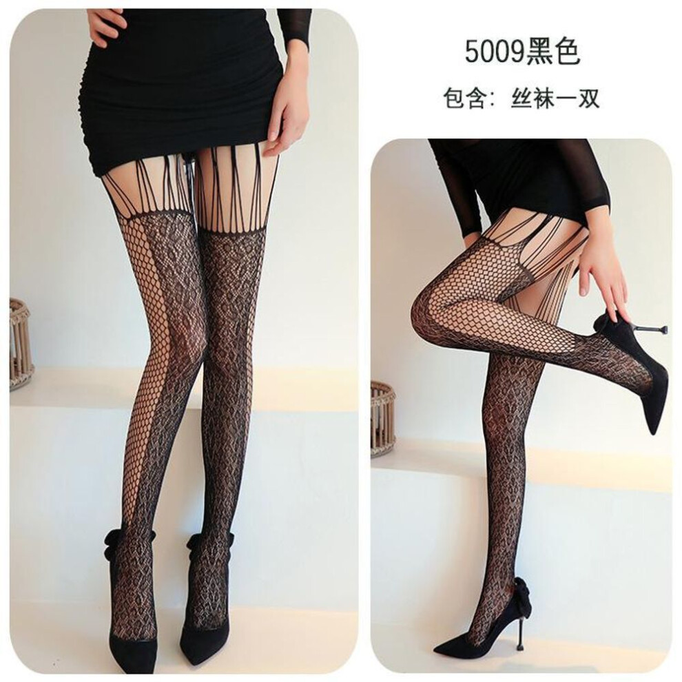 Sex stockings one-piece open crotch suspenders one-piece sexy free suspenders stockings fishnet socks