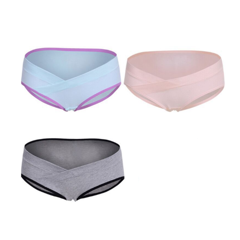 (L) (paquet de 3) sous-vêtements de grossesse, taille basse, culottes abdominales, shorts et sous-vêtements - 2 Xl