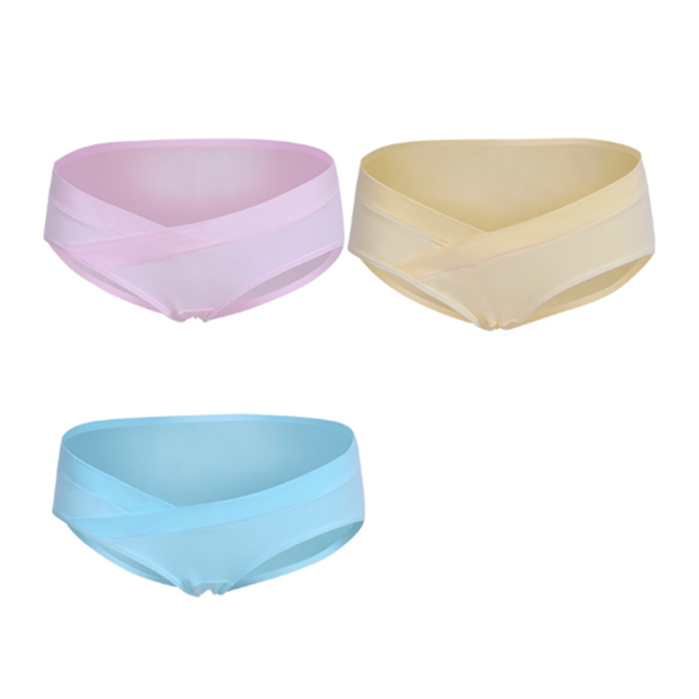 (L) (paquet de 3) sous-vêtements de grossesse, taille basse, culottes abdominales, shorts et sous-vêtements - 4 Xl