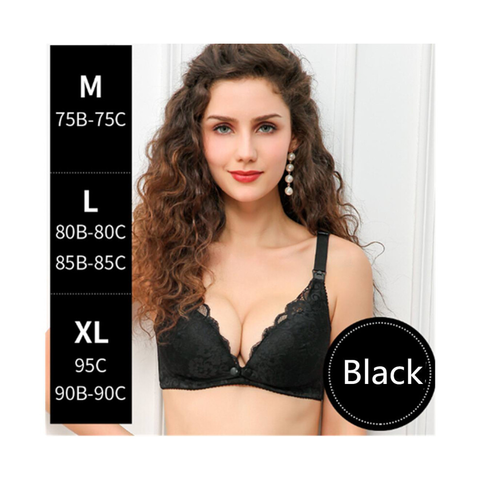 (NOIR, 85C) Soutien-gorge d'allaitement pour femmes femmes enceintes allaitant sans jantes soutien-gorge pour femmes enceintes jaune 90C