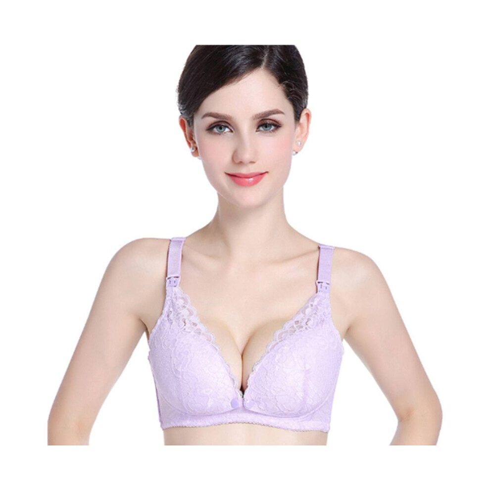(VIOLET, 85C) Soutien-gorge d'allaitement pour femmes femmes enceintes allaitant sans jantes soutien-gorge pour femmes enceintes jaune 90C