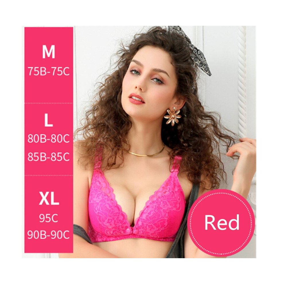 (ROUGE, 85C) Soutien-gorge d'allaitement pour femmes femmes enceintes allaitant sans jantes soutien-gorge pour femmes enceintes jaune 90C