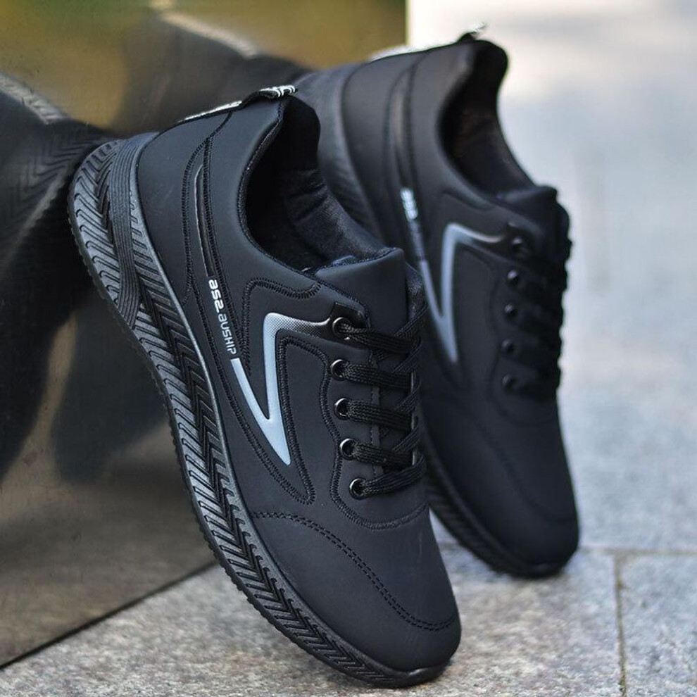 (cool black, 43) Non-slip Men's Shoes Waterproof Sneakers Soft Bottom Chef Shoes Casual Shoes