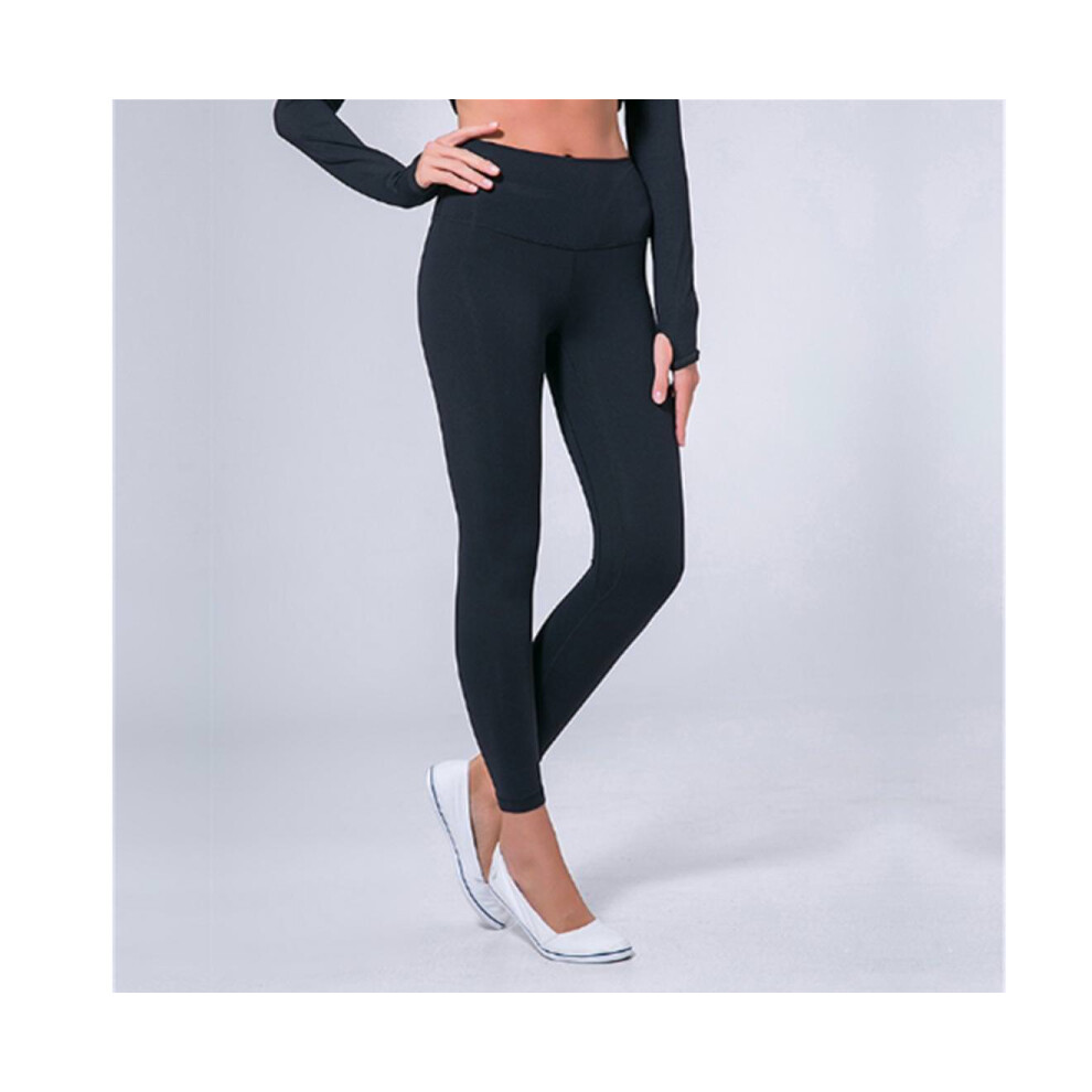 Pantalon de yoga taille haute pour femme, legging de yoga extensible, noir, 10