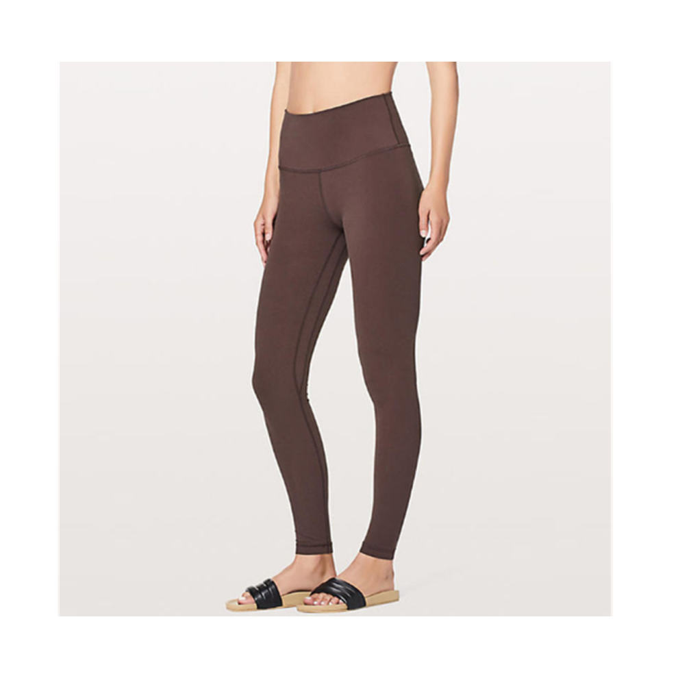 Pantalon de yoga taille haute pour femme, legging de yoga extensible, marron, 12