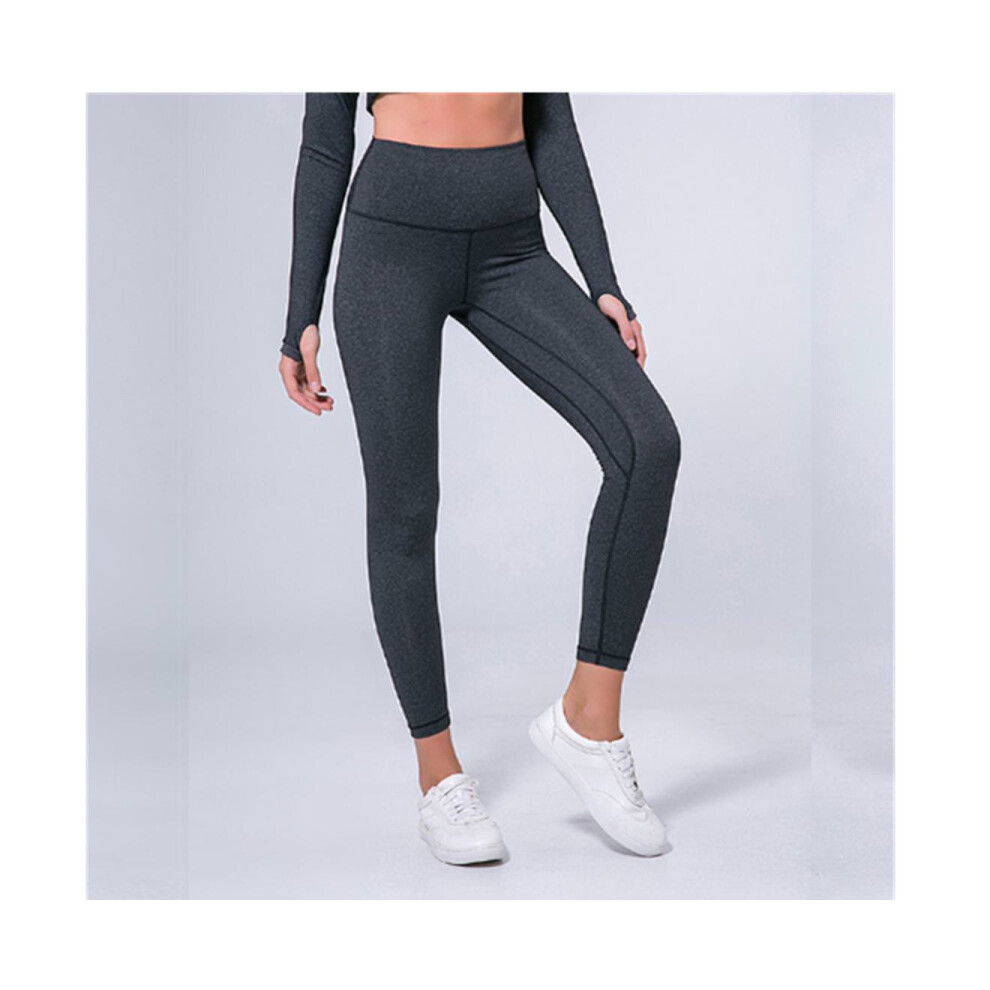 Pantalon de yoga taille haute pour femme, legging de yoga extensible, gris foncé, 12