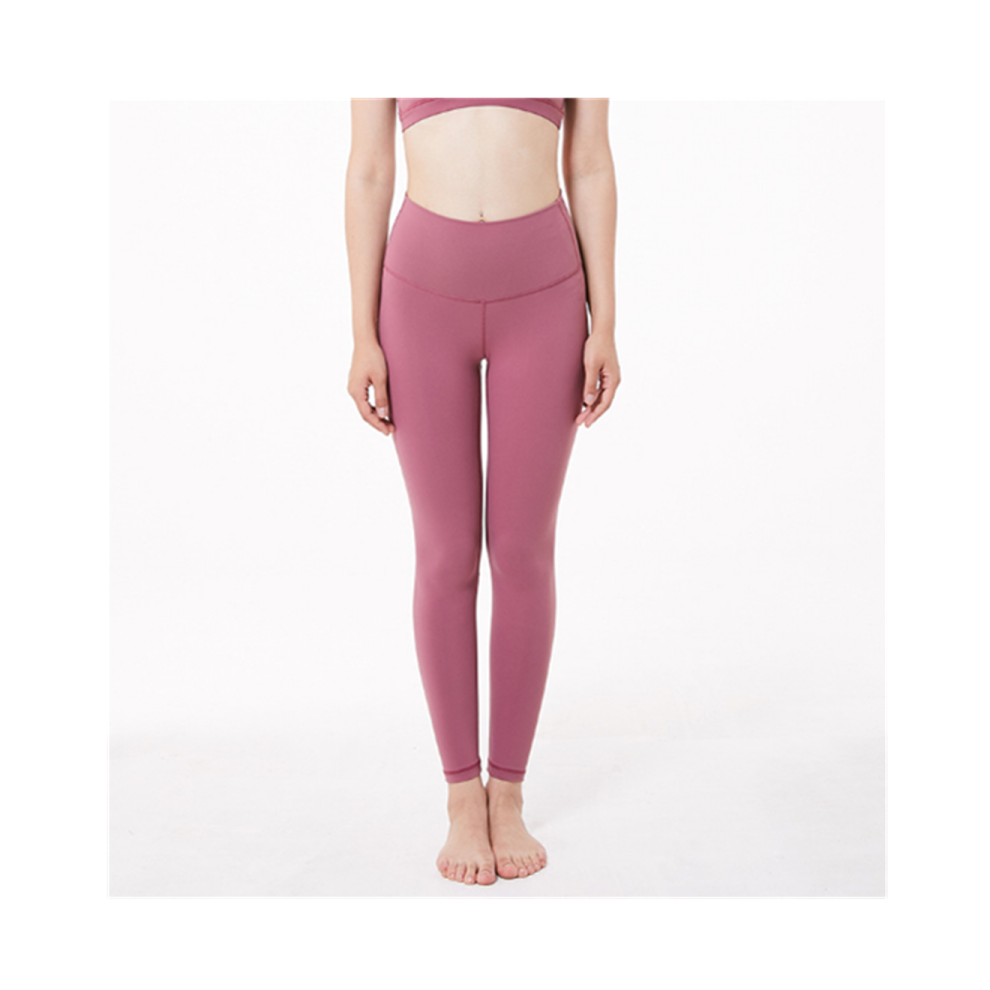 Pantalon de yoga taille haute pour femme, legging de yoga extensible, rose rouge 12
