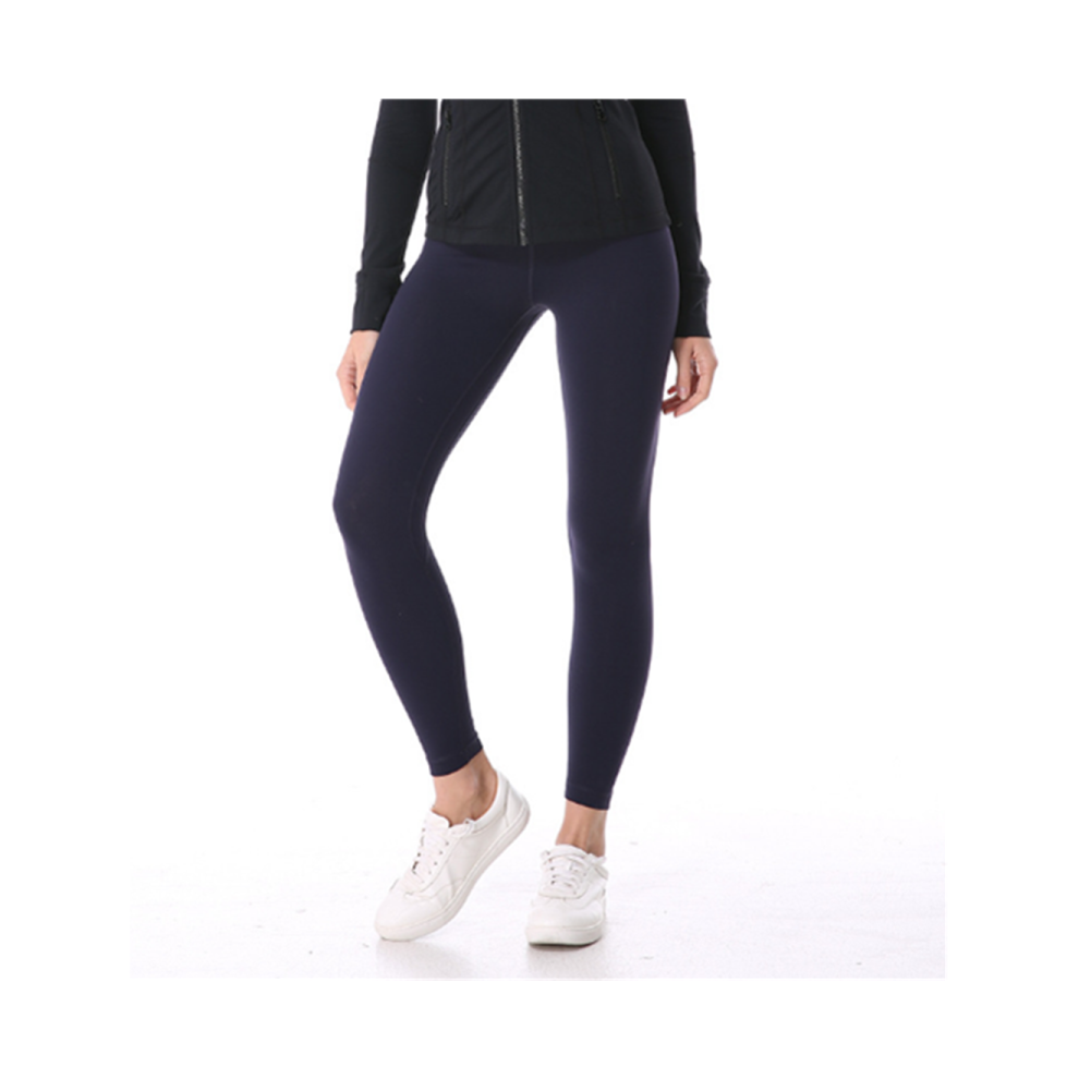 Pantalon de yoga taille haute pour femme, legging de yoga extensible, bleu marine, 4