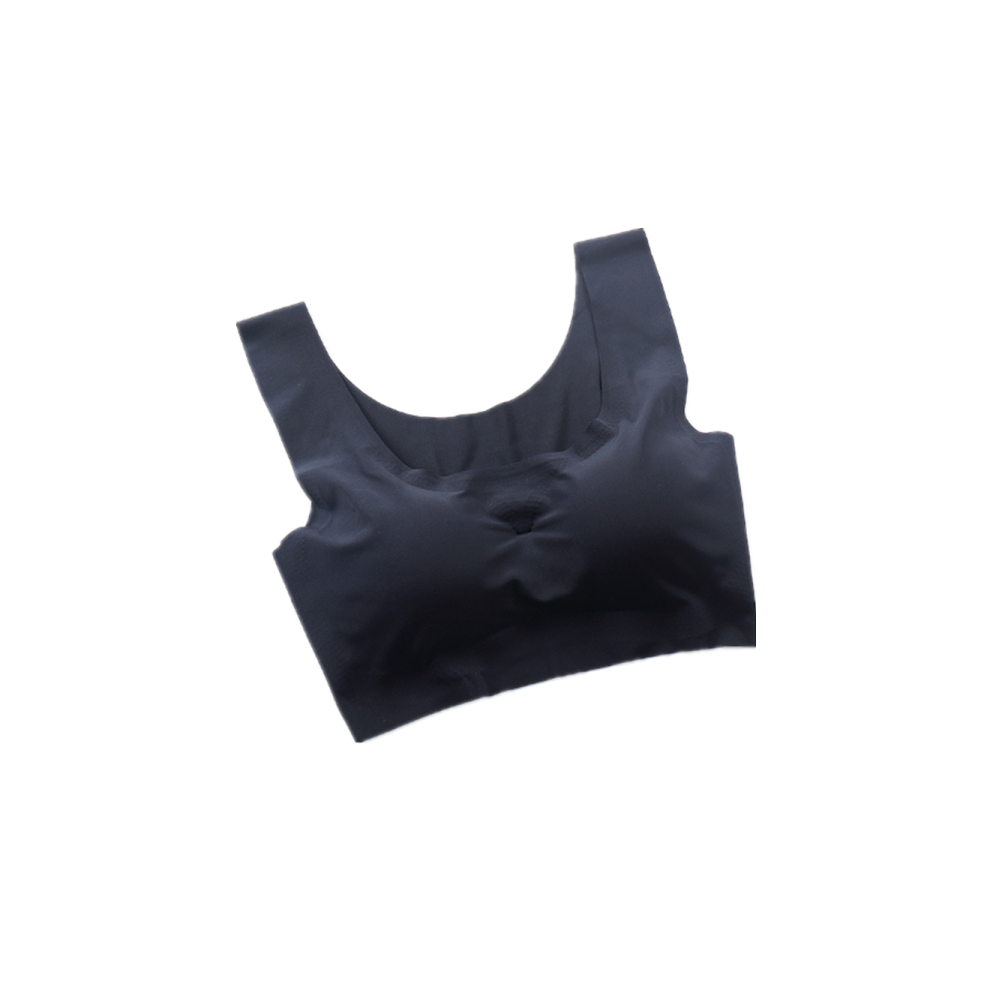 (XL) Haut tubulaire une pièce pour femme Sous-vêtements résistants aux chocs Soutien-gorge de sport sans rebord Noir Xl