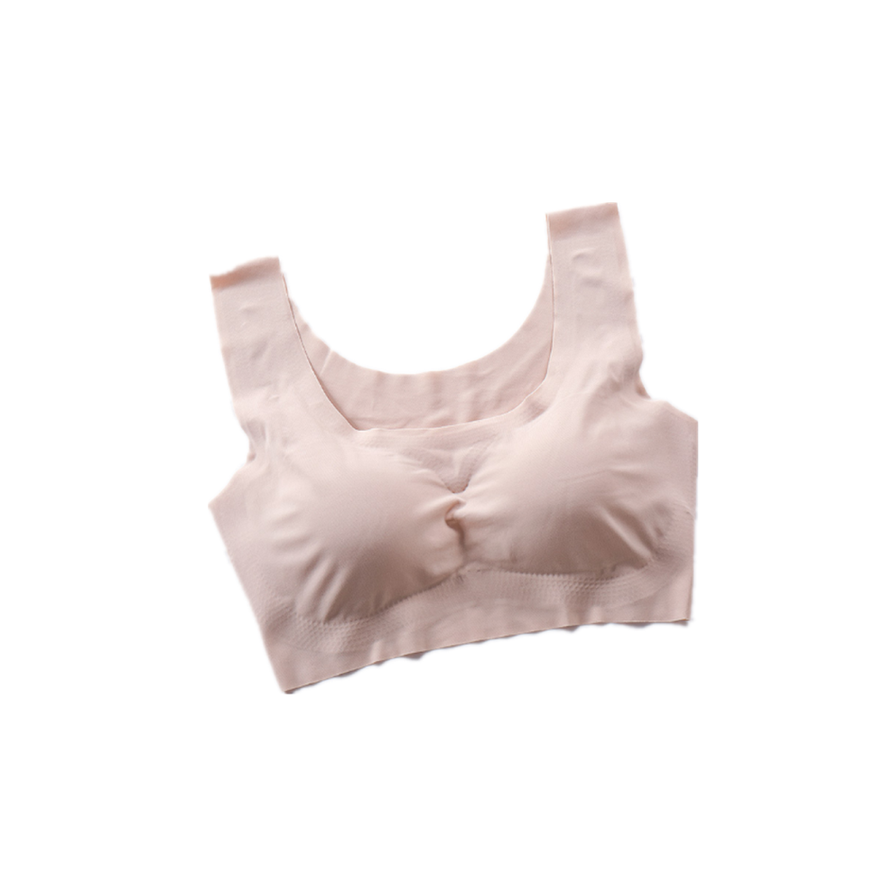(L) Haut tubulaire une pièce pour femme Sous-vêtements résistants aux chocs Soutien-gorge de sport sans rebord Skin Xl