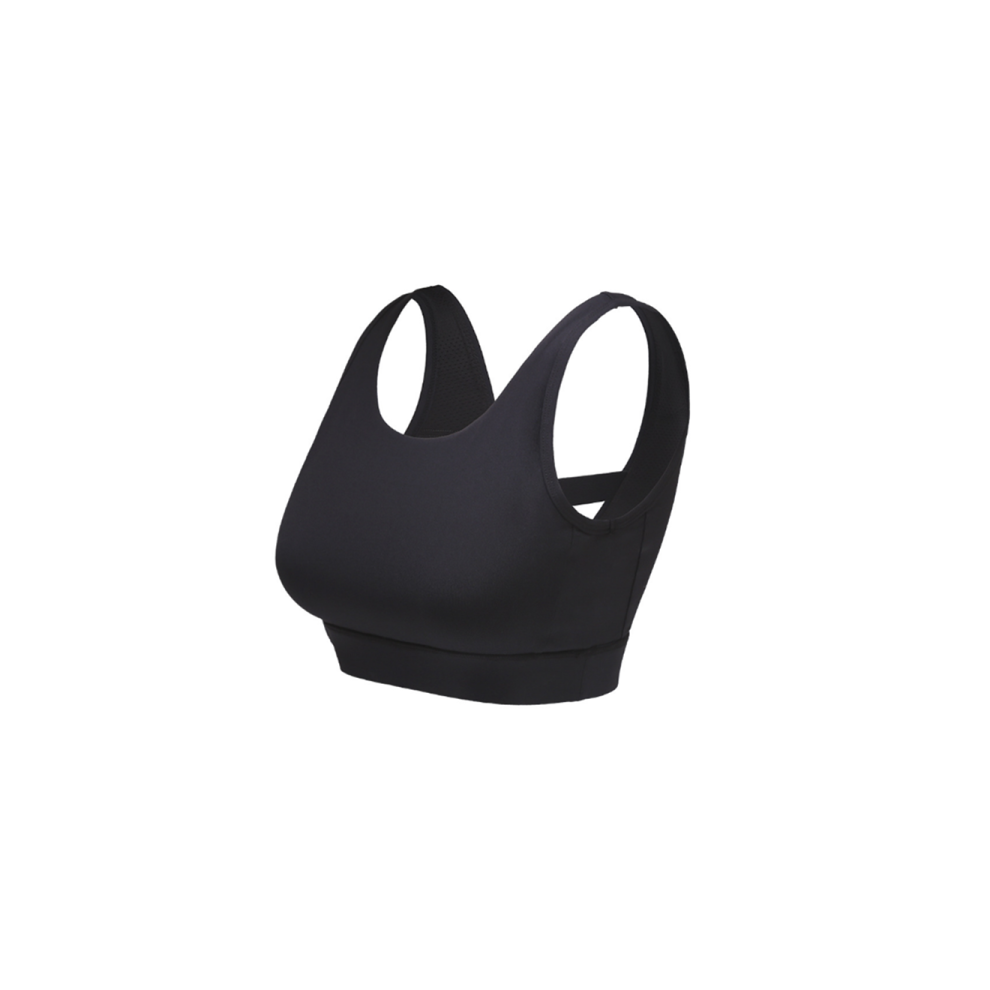 (L) Soutien-gorge de sport réversible sexy - Soutien-gorge de yoga à impact moyen - Soutien-gorge de course à pied - Noir Xl