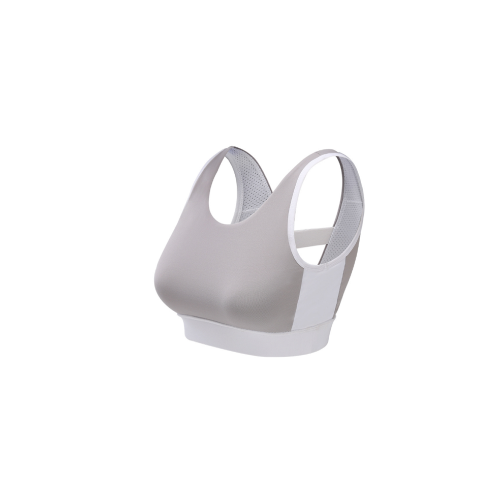 (XL) Soutien-gorge de sport réversible sexy - Soutien-gorge de yoga à impact moyen - Soutien-gorge de course à pied - Gris Xl