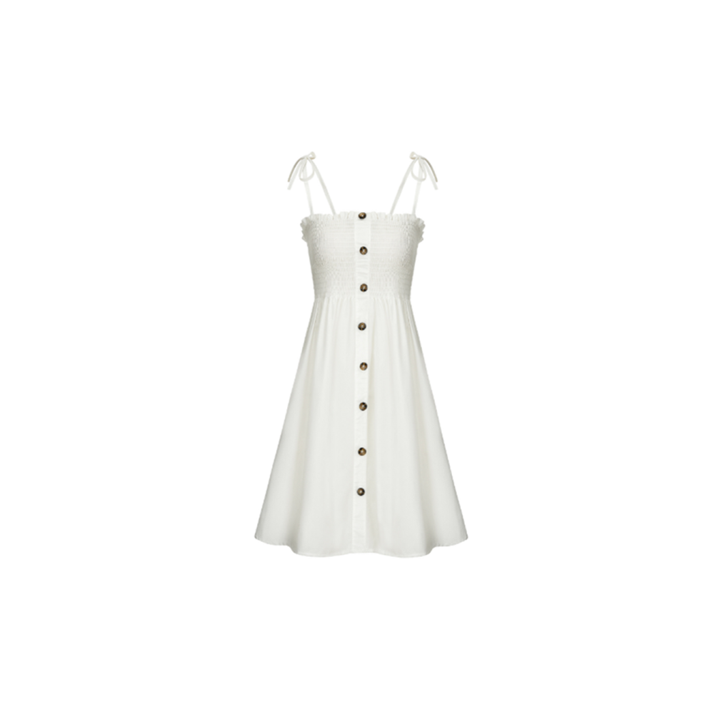 (XL) robes d'été décontractées pour femmes en coton flatteur robe trapèze mi-longue blanc Xl