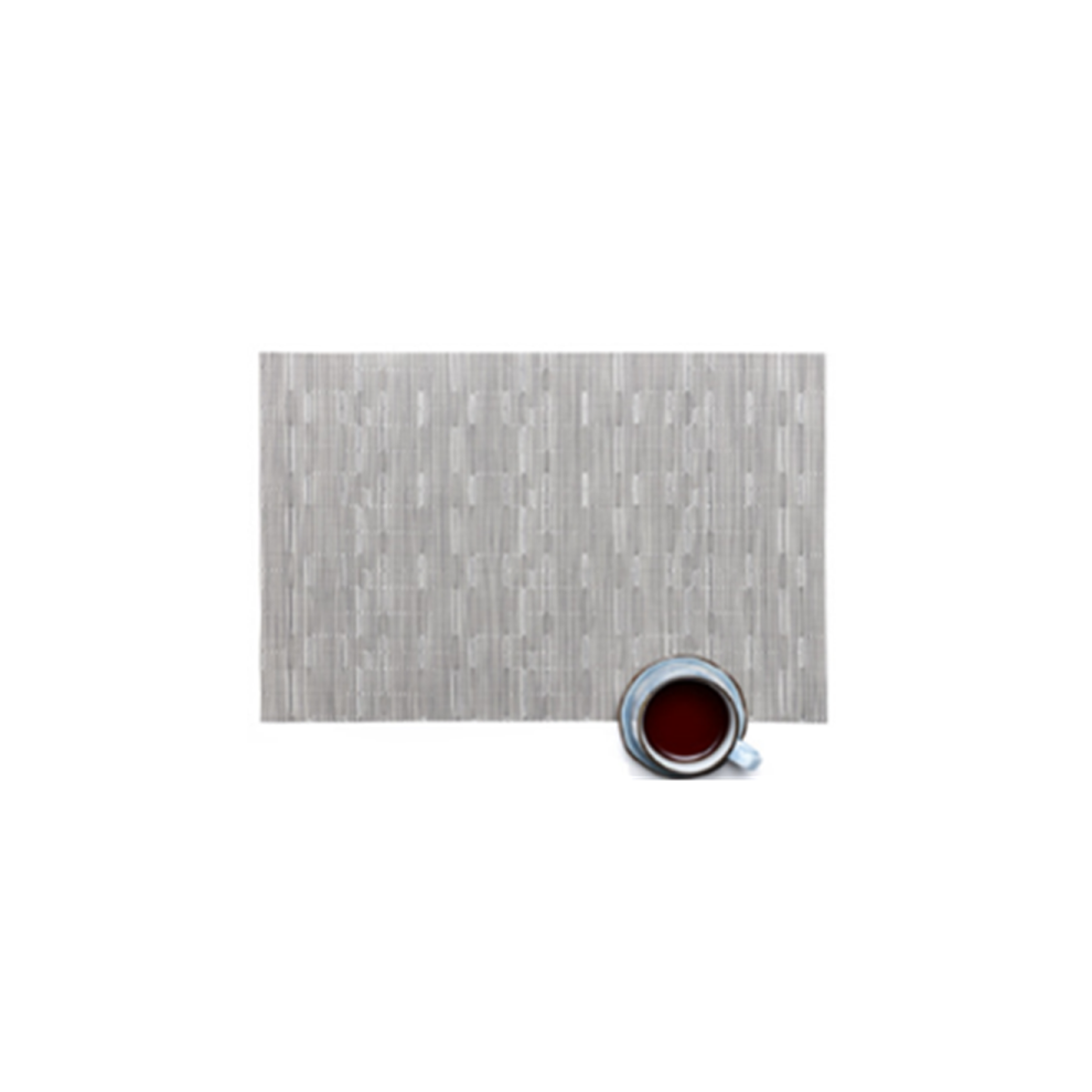 Le style créatif du coussin de dîner Teslin coussin de table en PVC gris argenté