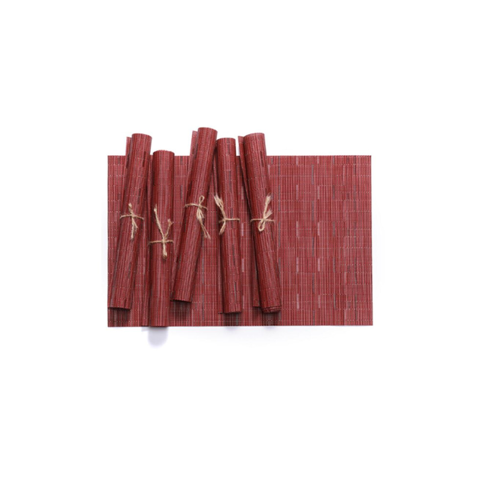 Le style créatif du coussin de dîner Teslin coussin de table en PVC rouge vin