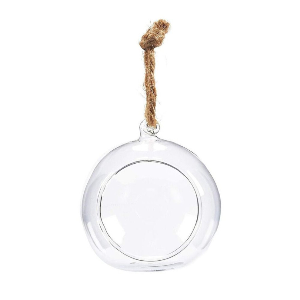 (10cm) Clear Hanging Glass Vases Transparent Glass Planter Hanging Tealight Holder  Hydroponics