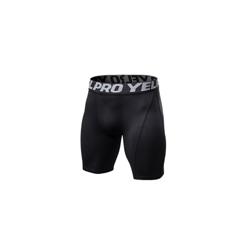 (S) Short de Compression pour Homme Short de Sport Active Base Layer - Noir Noir XXL