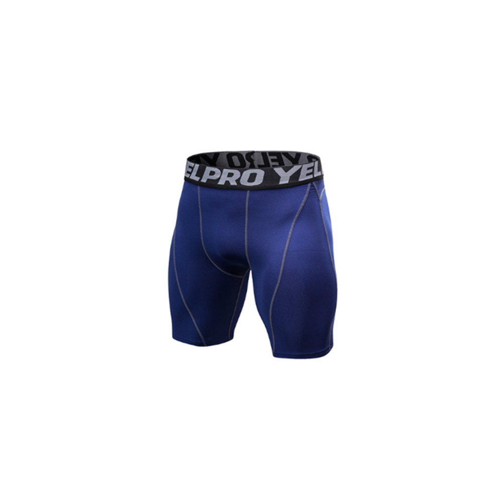 (XL) Short de compression pour homme Short de sport actif avec couche de base – Bleu marine XXL