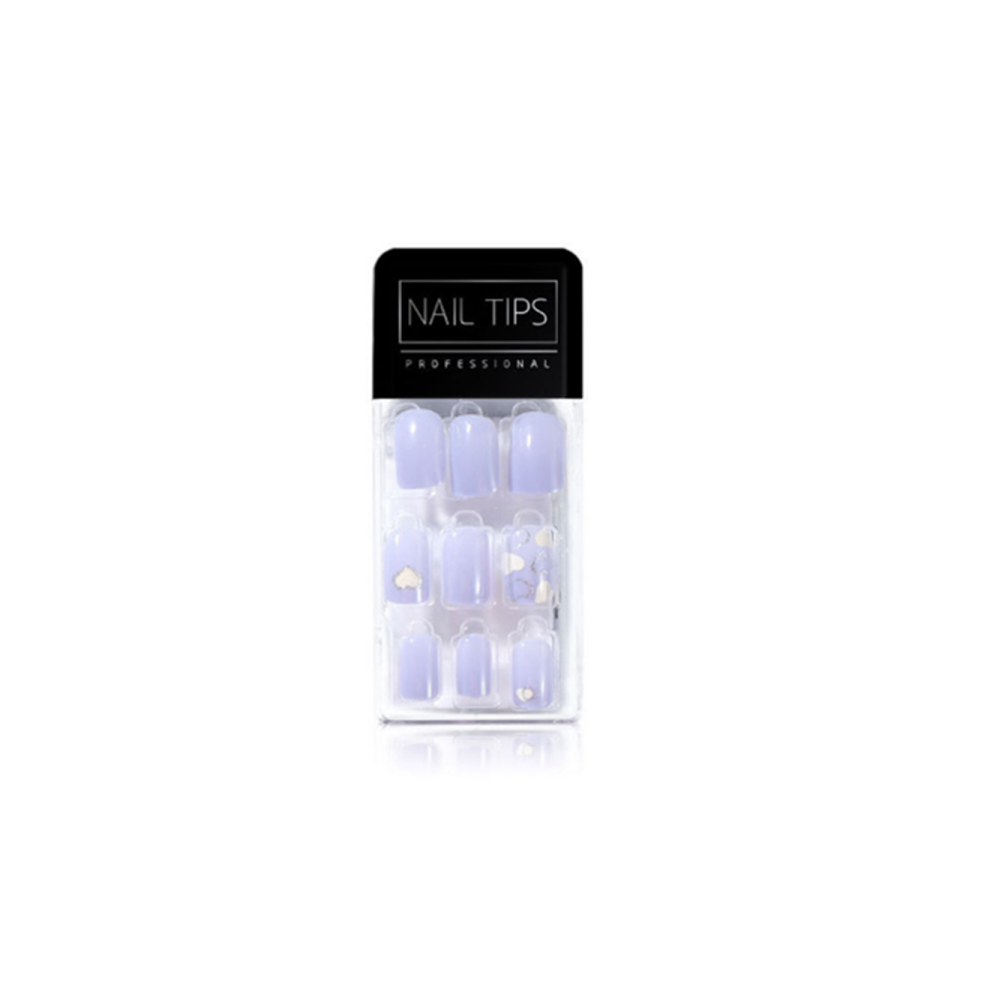 30 pièces de faux ongles amovibles, Patch d'ongles Ultra-fin sans couture-19#