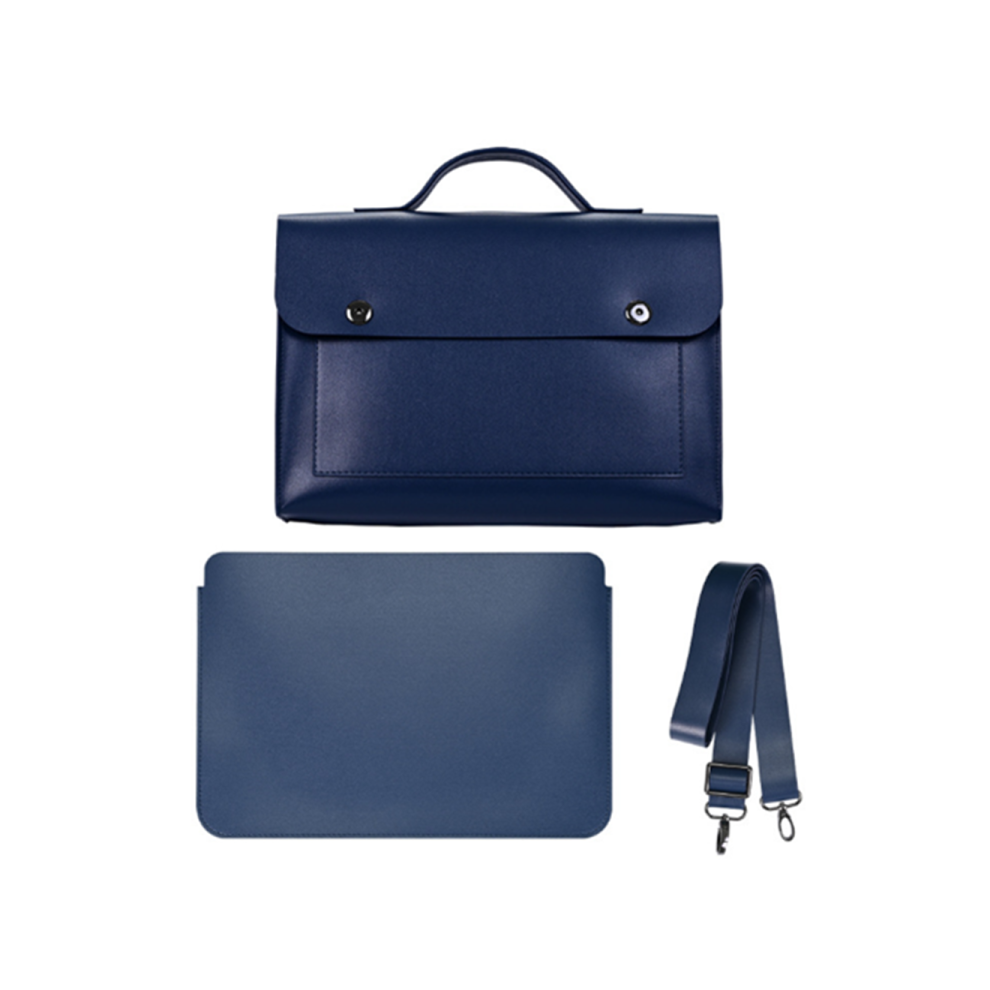 Bolso Para PortáTil De 13 Pulgadas, Con Forro Fino, Bandolera, Bolso De Negocios, Color Azul-image