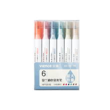 2SET 6-Farben-Set Großraum-Markierungsstift zum Malen und Graffiti-Stift Mehrfarbiger Markierstift
