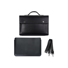 14 Zoll tragbare Laptop-Computertasche Dünne Liner-Tasche Messenger-Schulter-Business-Tasche-Schwarz