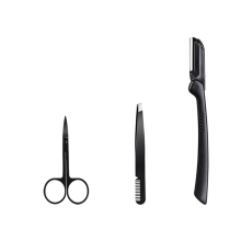 Couteau pour couper les sourcils, filet Macro, ensemble de ciseaux pour couper les sourcils, outils de beauté, 3 pièces