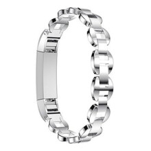 Correa de reloj para mujer de 15 mm de acero inoxidable, ajustable y elegante, de repuesto para Fitbit Alta