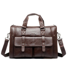 Herren Business Vintage Laptoptasche Aktentasche Große Kapazität Horizontale Handtasche Reisetasche